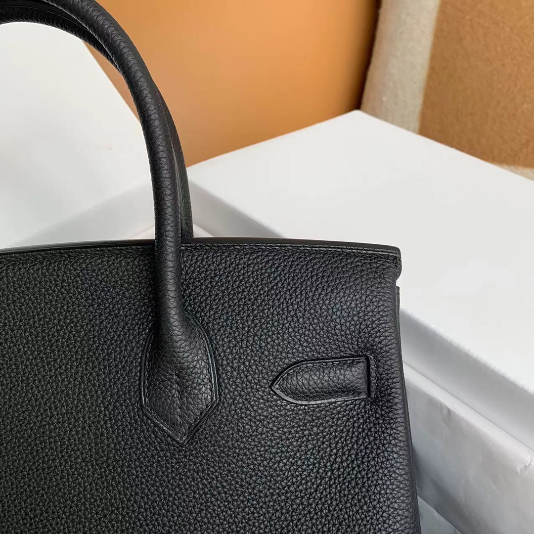 Hermes Birkin 30CM Togo Leather Handbag Black